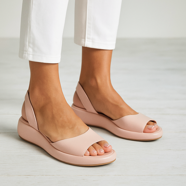 Lean | Open-Toe Slip-On Wedge Sandals