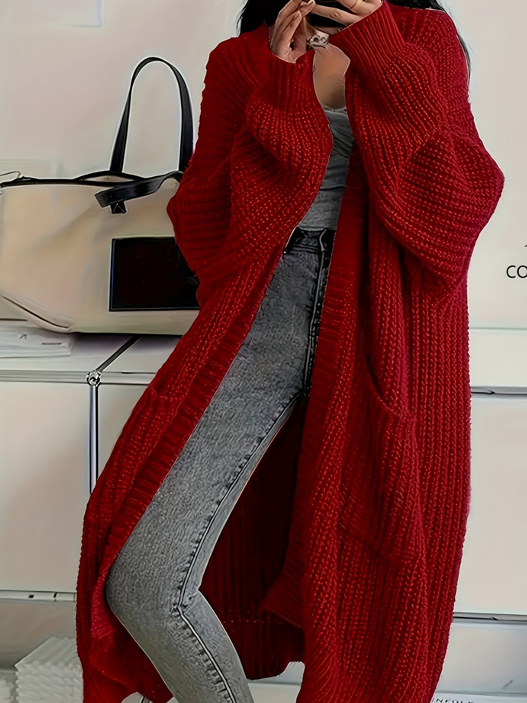 Textured Knitwear Cardigan
