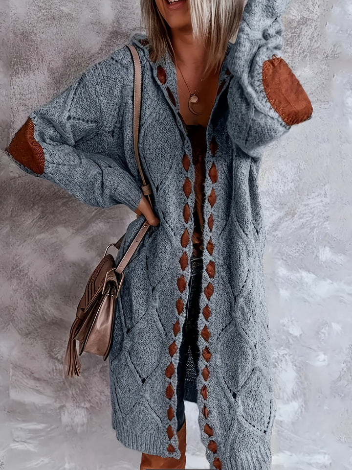 Drawstring Hooded Cardigan