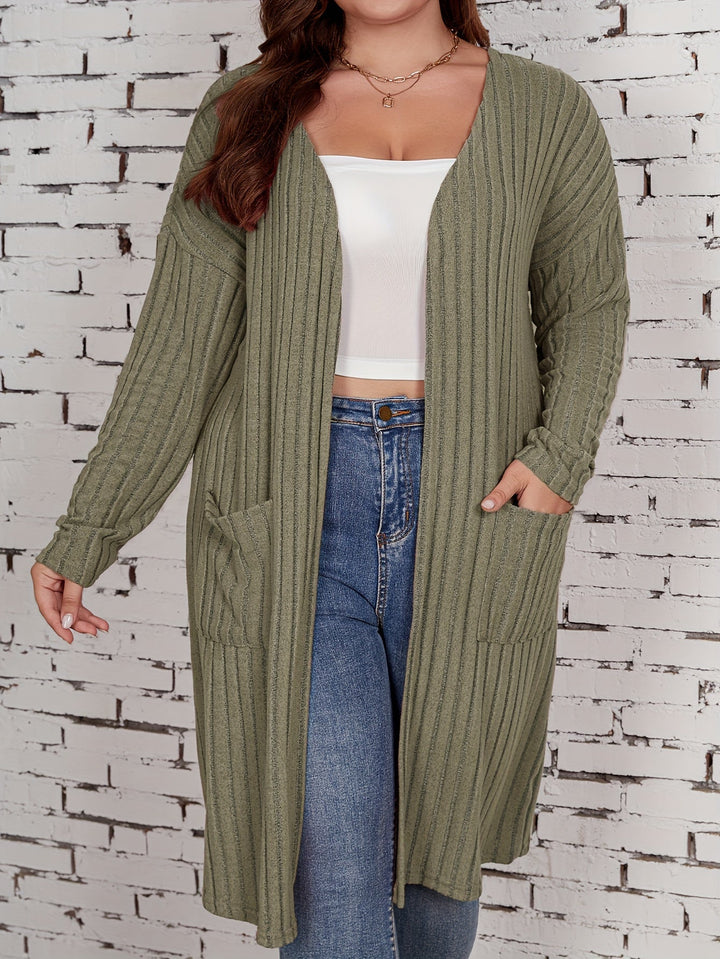 Ribbed Elegant Stretch Cardigan