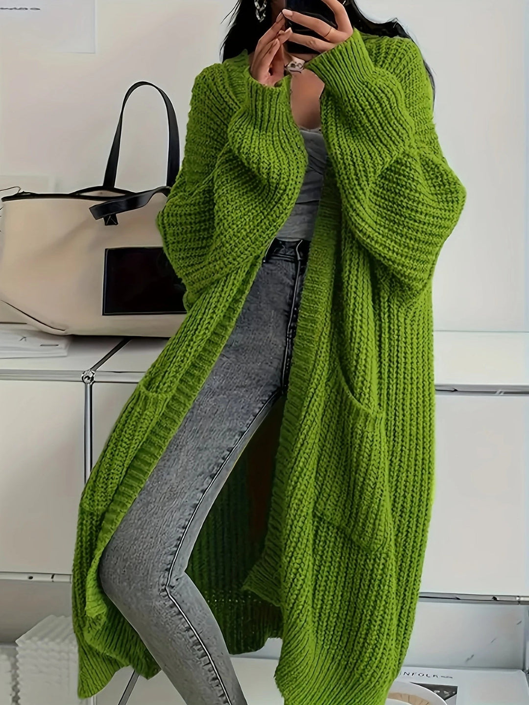Textured Knitwear Cardigan