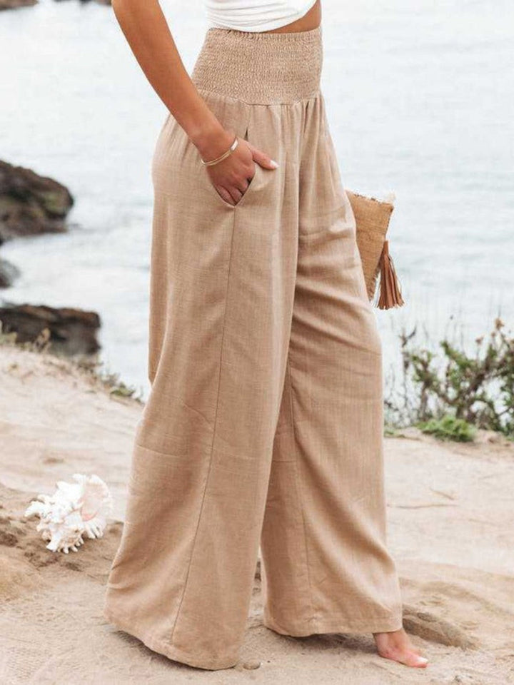 THALIORA | REMI WIDE-LEG LINEN TROUSERS