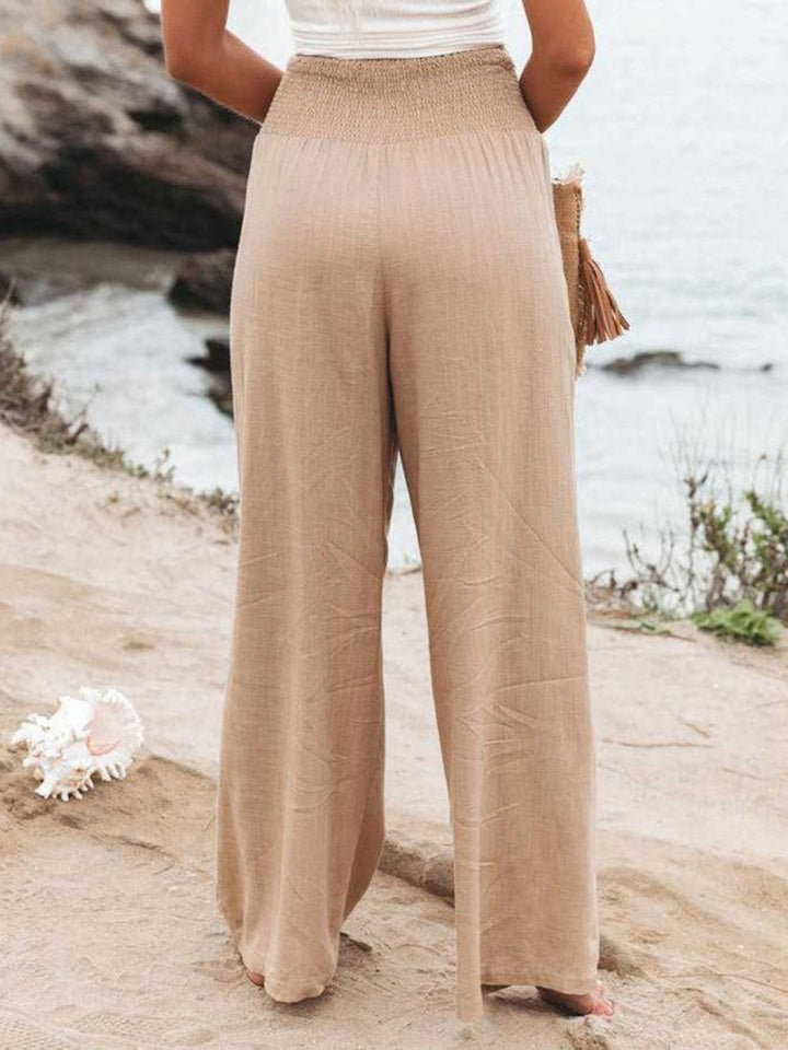 THALIORA | REMI WIDE-LEG LINEN TROUSERS
