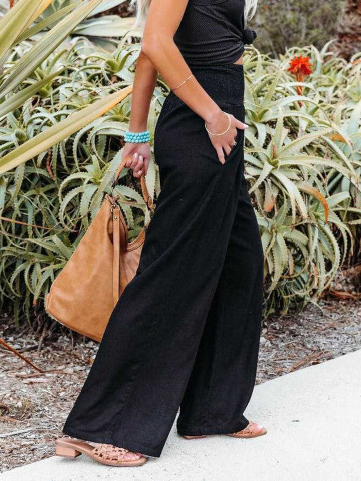 THALIORA | REMI WIDE-LEG LINEN TROUSERS
