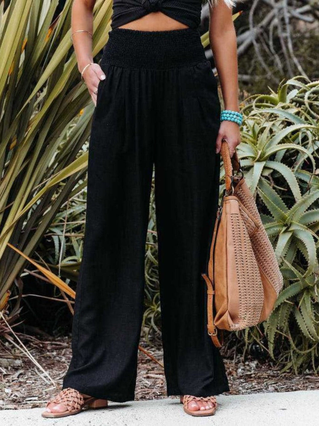 THALIORA | REMI WIDE-LEG LINEN TROUSERS