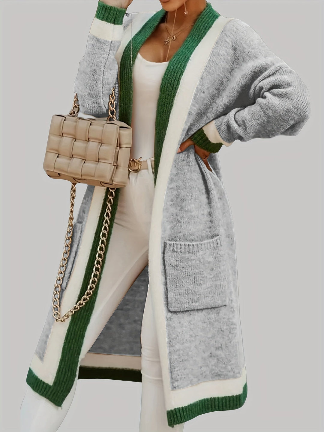 Long Loose Cardigan with Pockets